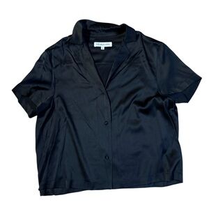 The Great Eros Black Silk Skirt Size Large